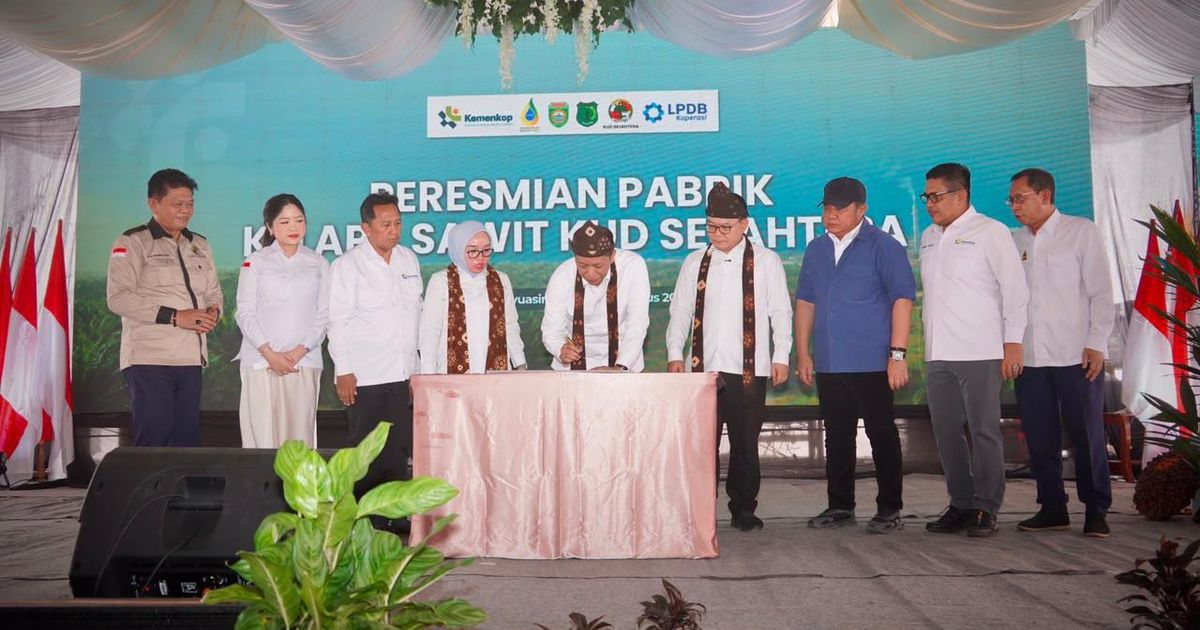 Koperasi Sawit Rakyat Berdaya: Pabrik CPO KUD Sejahtera Diresmikan, Hilirisasi Terbuka Lebar